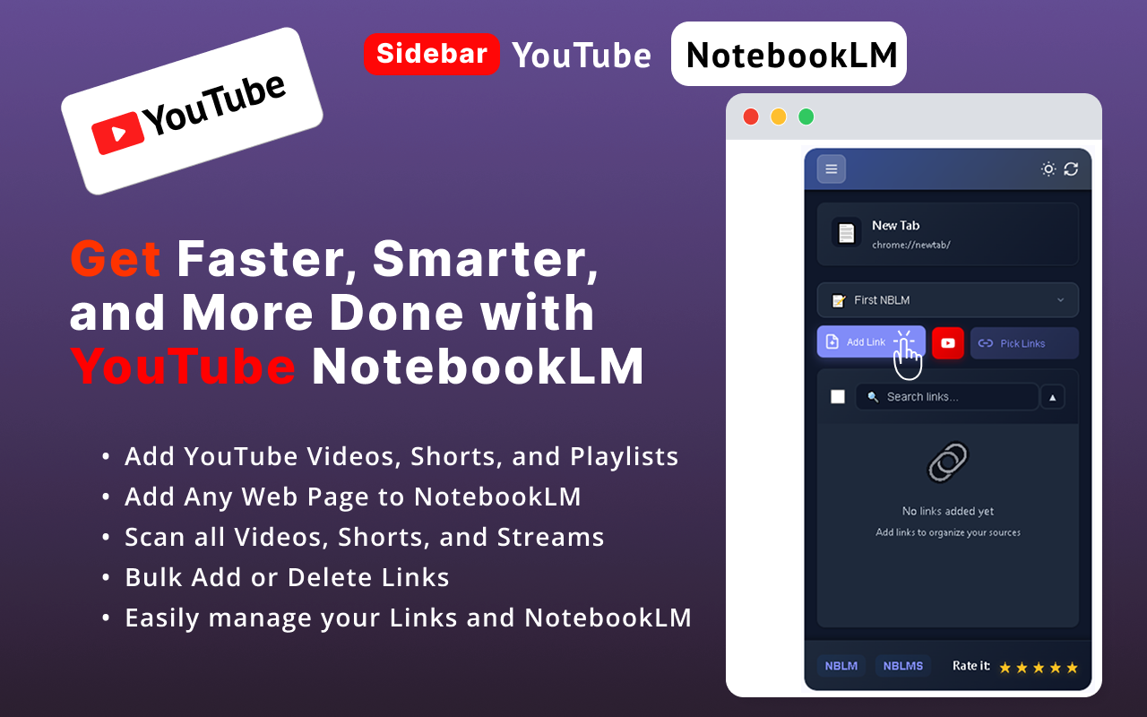 YouTube NotebookLM Extension